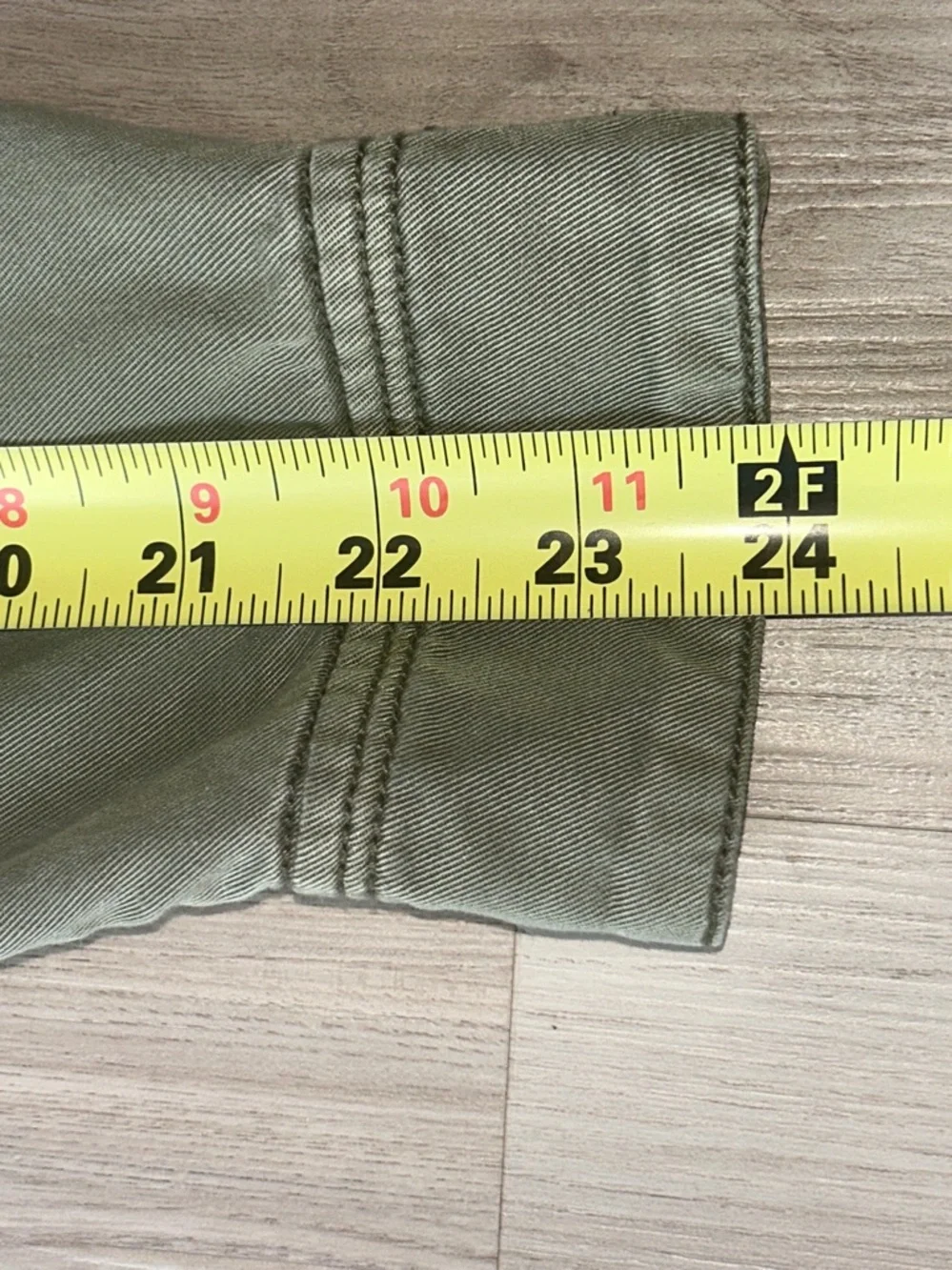 Full Zip Military Utility Jacket M/L Green Casual Faded Worn Look Coat Relaxed